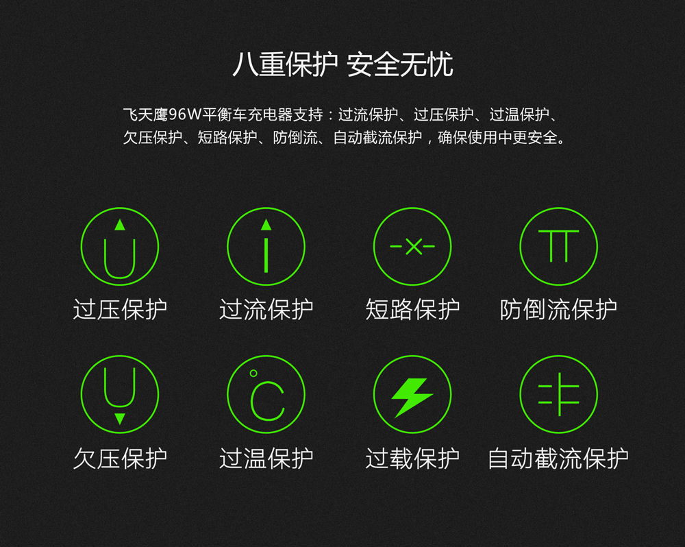 飞天鹰平衡车充电器